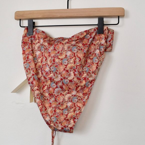 NWT DOEN Soleil Bikini Top Sea High Waist Bottom SET Rouge Tresors De La Mer - Picture 9 of 11